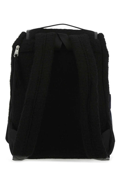 Ader Error Men Black Boucle Backpack by Luosophy
