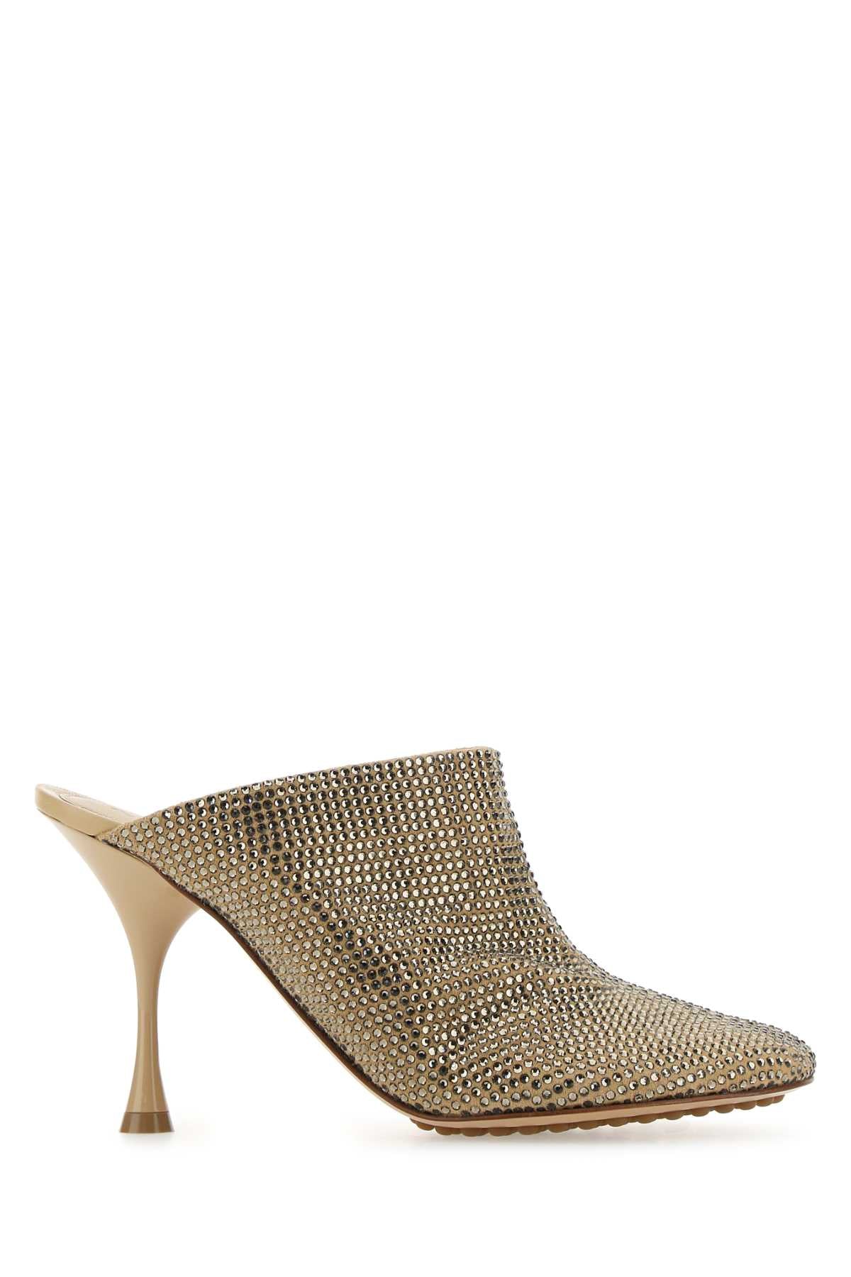 Bottega Veneta Women Embellished Suede Sparkle Dot Sock Mules by Luosophy