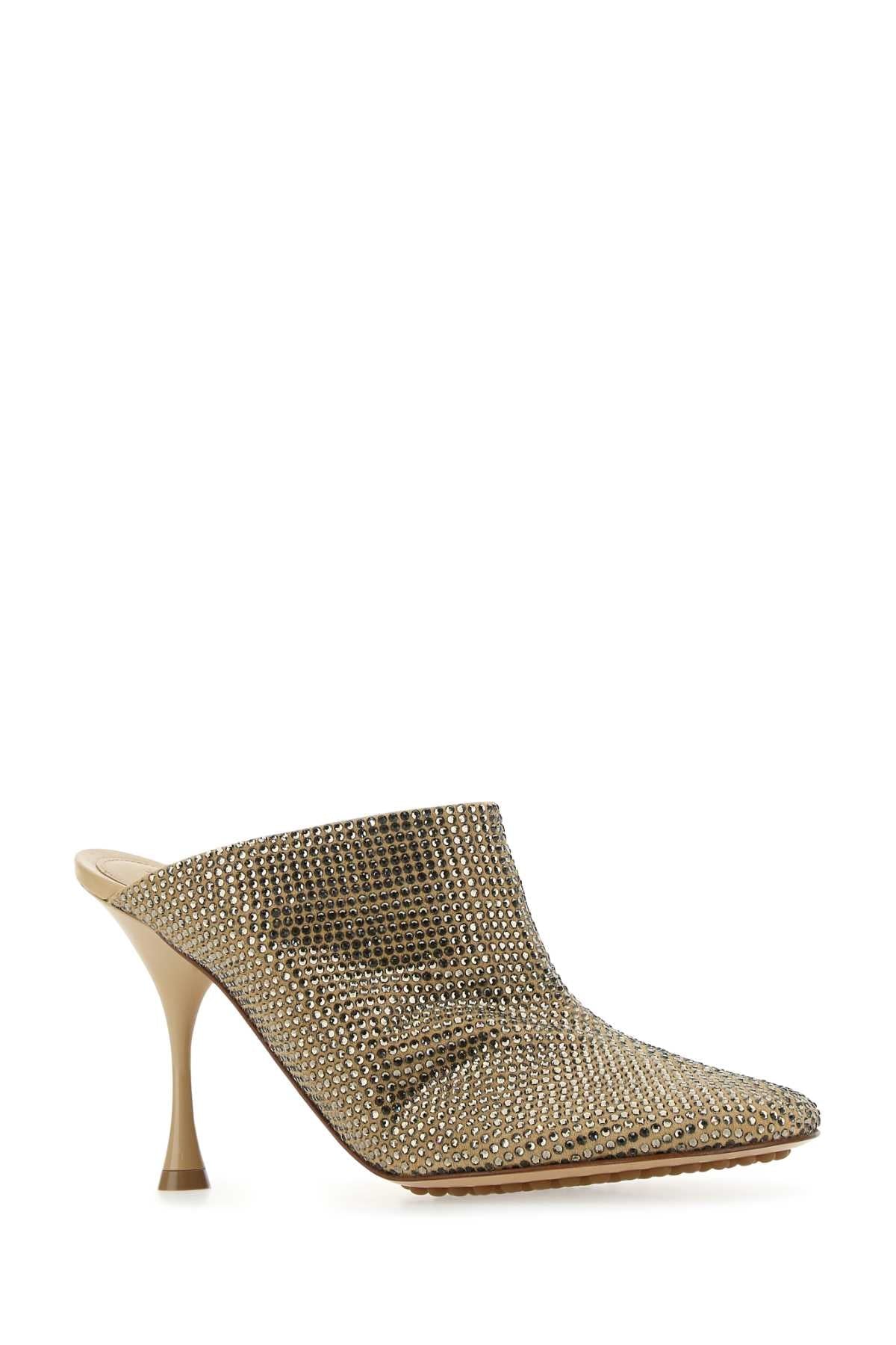 Bottega Veneta Women Embellished Suede Sparkle Dot Sock Mules by Luosophy