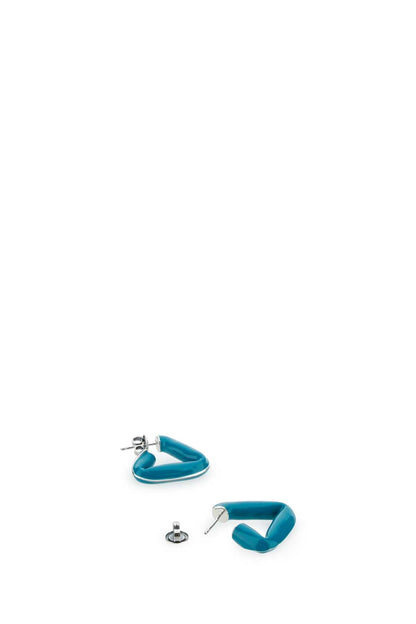 Bottega Veneta Women Teal Green 925 Silver Fold Earrings by Luosophy