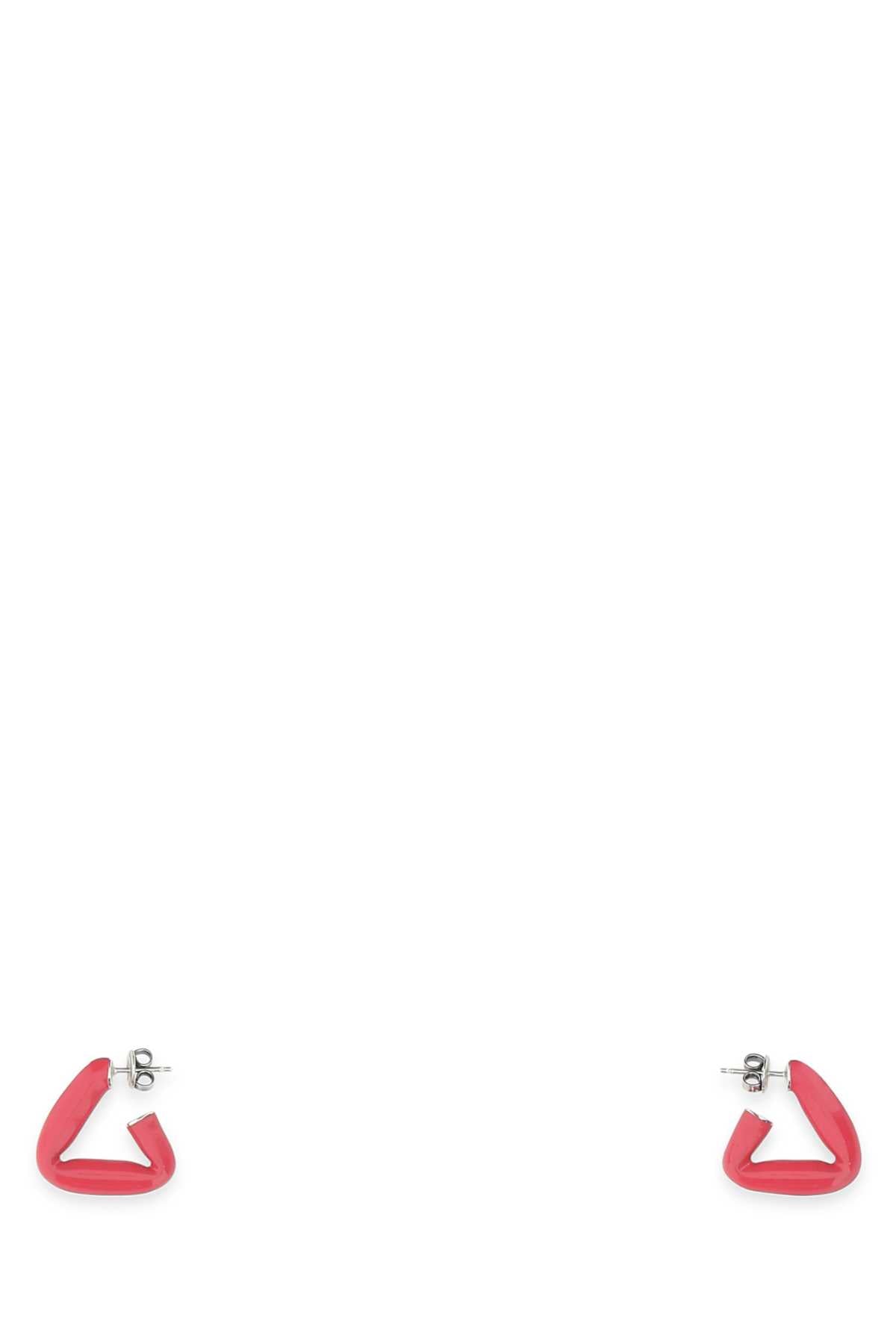 Bottega Veneta Women Fuchsia 925 Silver Fold Earrings by Luosophy