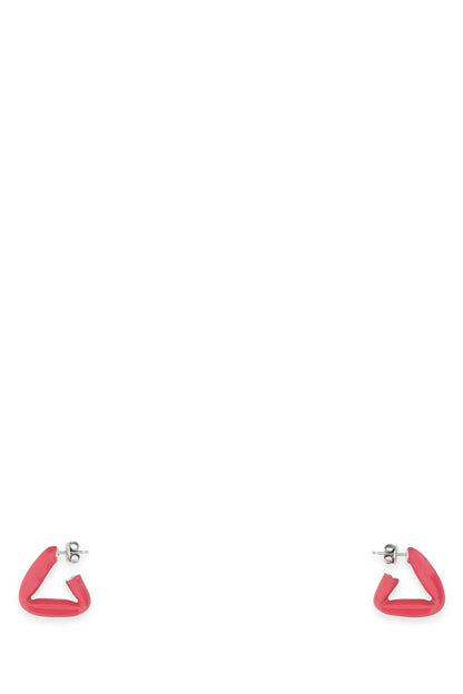 Bottega Veneta Women Fuchsia 925 Silver Fold Earrings by Luosophy