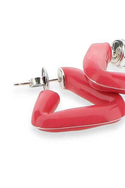 Bottega Veneta Women Fuchsia 925 Silver Fold Earrings by Luosophy