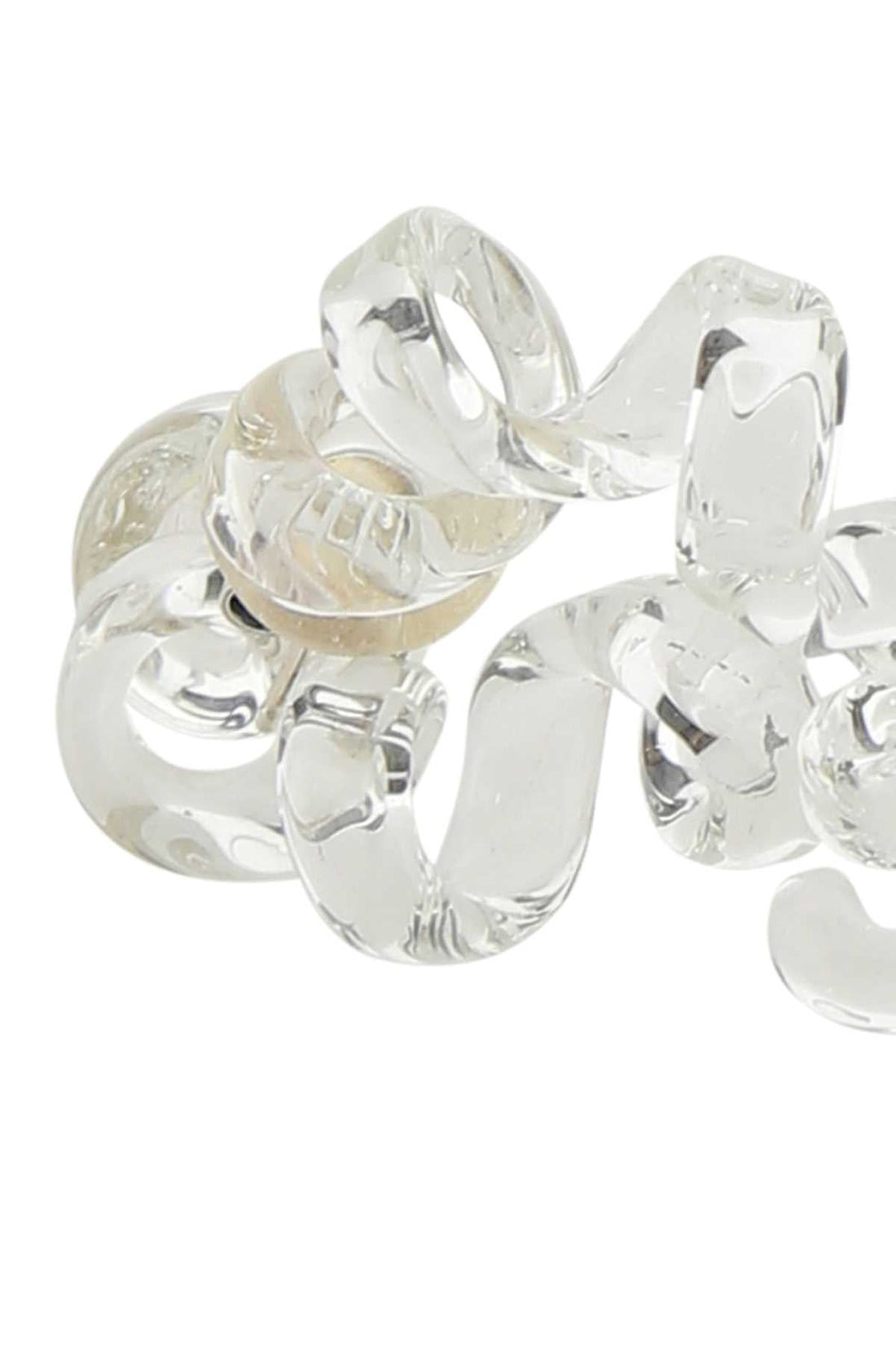 Bottega Veneta Women Transparent Glass Turn Earrings by Luosophy