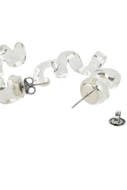 Bottega Veneta Women Transparent Glass Turn Earrings by Luosophy