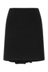 Bottega Veneta Women Black Wool Blend Skirt by Luosophy