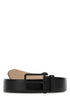 Alexander Mcqueen Men Black Leather Belt by Luosophy