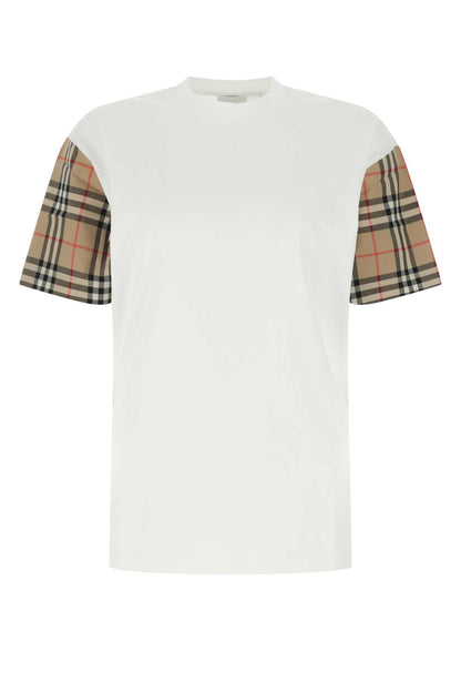 Burberry Women White Cotton T-Shirt by Luosophy