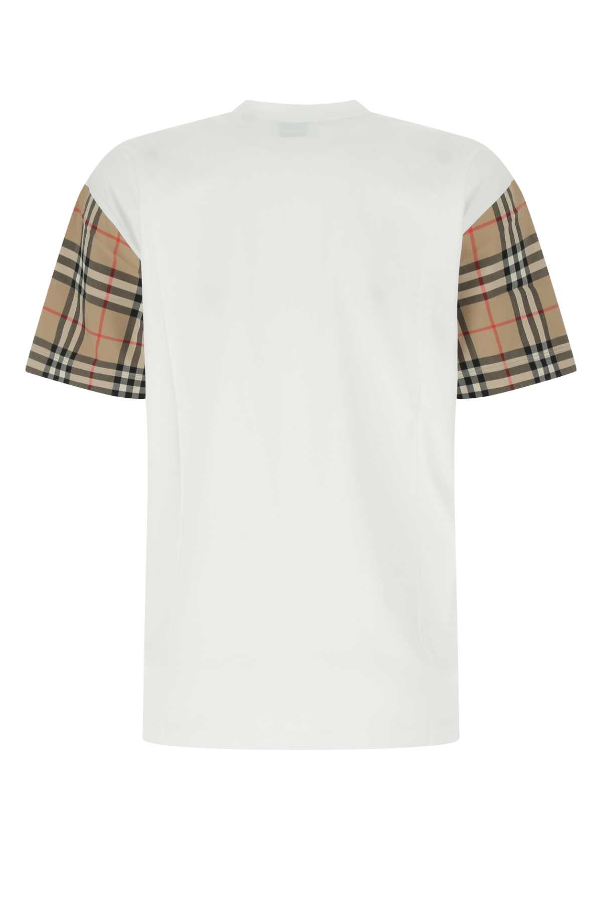 Burberry Women White Cotton T-Shirt by Luosophy