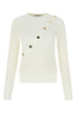 Alexander Mcqueen Women Ivory Stretch Viscose Sweater by Luosophy