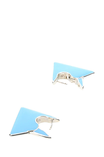 Bottega Veneta Women Light Blue Silver Essentials Earrings by Luosophy