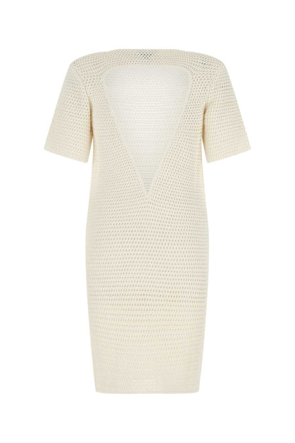 Bottega Veneta Women Ivory Crochet Dress by Luosophy