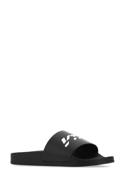 Vtmnts Men Black Rubber Slippers