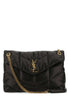 Saint Laurent Women Black Nappa Leather Medium Loulou Shoulder Bag by Luosophy