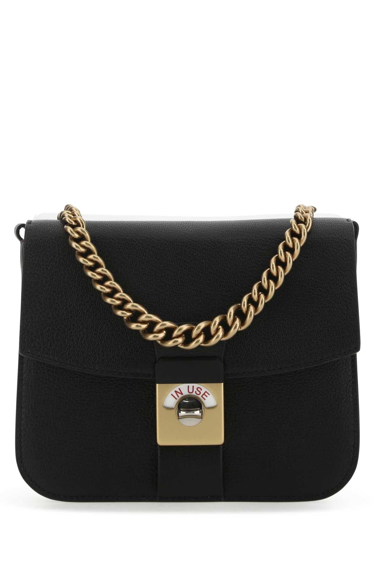 Maison Margiela Women Two-Tone Leather And Cotton New Lock Square Handbag by Luosophy