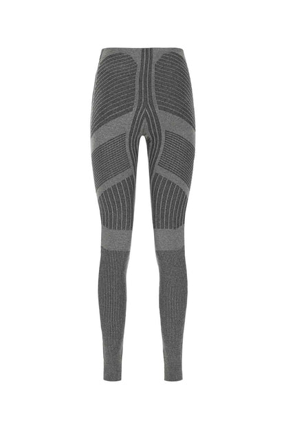 Prada Women Grey Stretch Polyester Blend Leggings by Luosophy