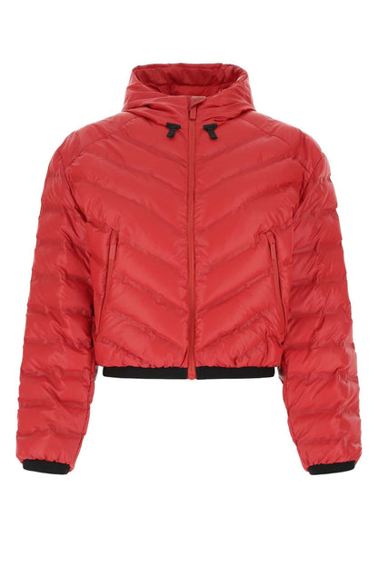 Prada Women Red Polyurethane Blend Padded Jacket by Luosophy