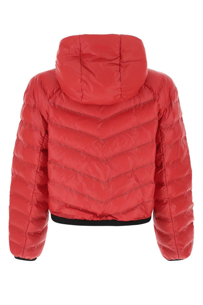 Prada Women Red Polyurethane Blend Padded Jacket