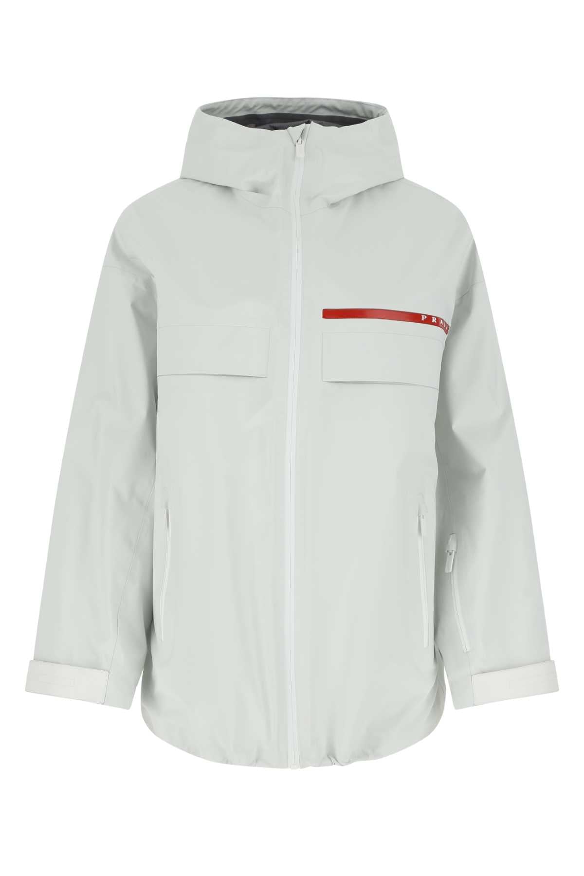 Prada Women Chalk Gore-Texâ® Oversize K-Way by Luosophy