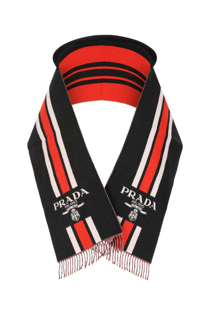 Prada Women Embroidered Wool Scarf by Luosophy