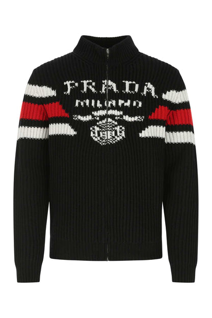Prada Men Black Cashmere Cardigan by Luosophy