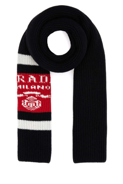 Prada Men Black Cashmere Scarf by Luosophy