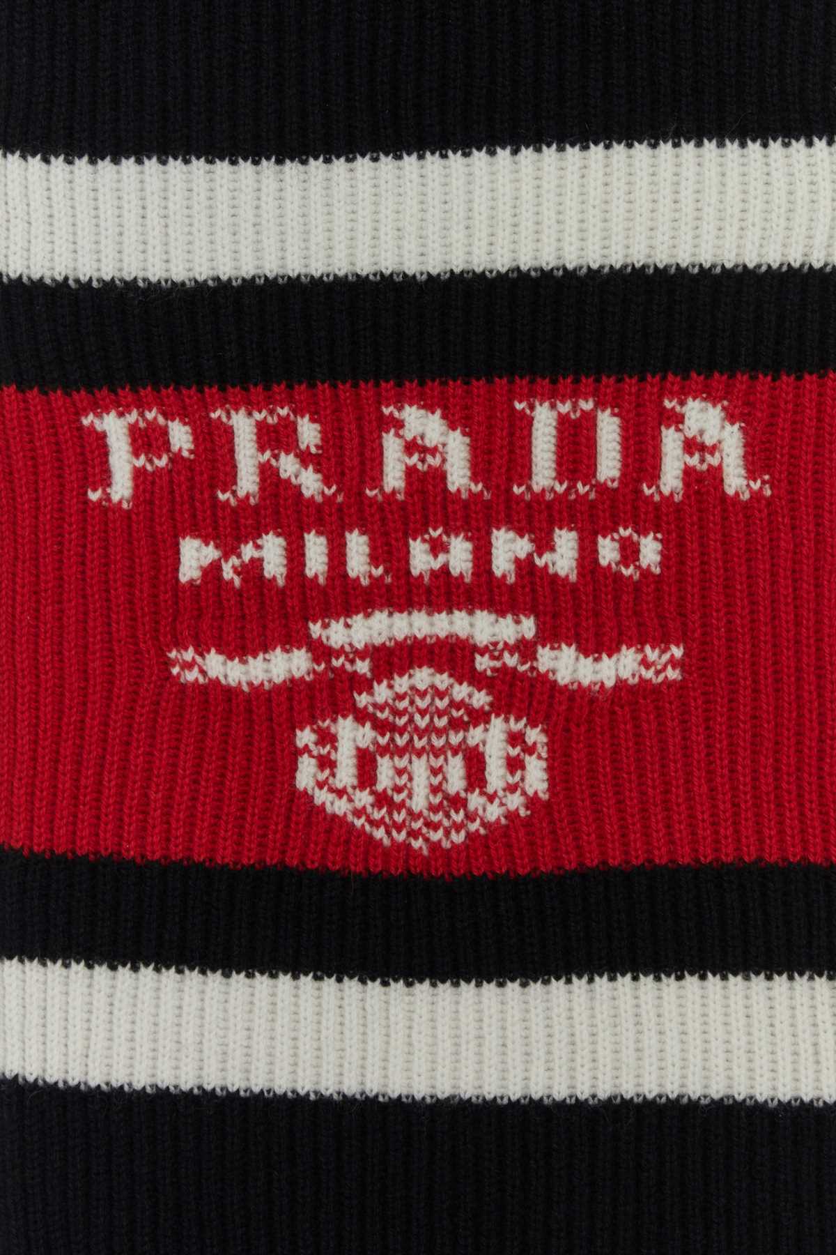 Prada Men Black Cashmere Scarf by Luosophy