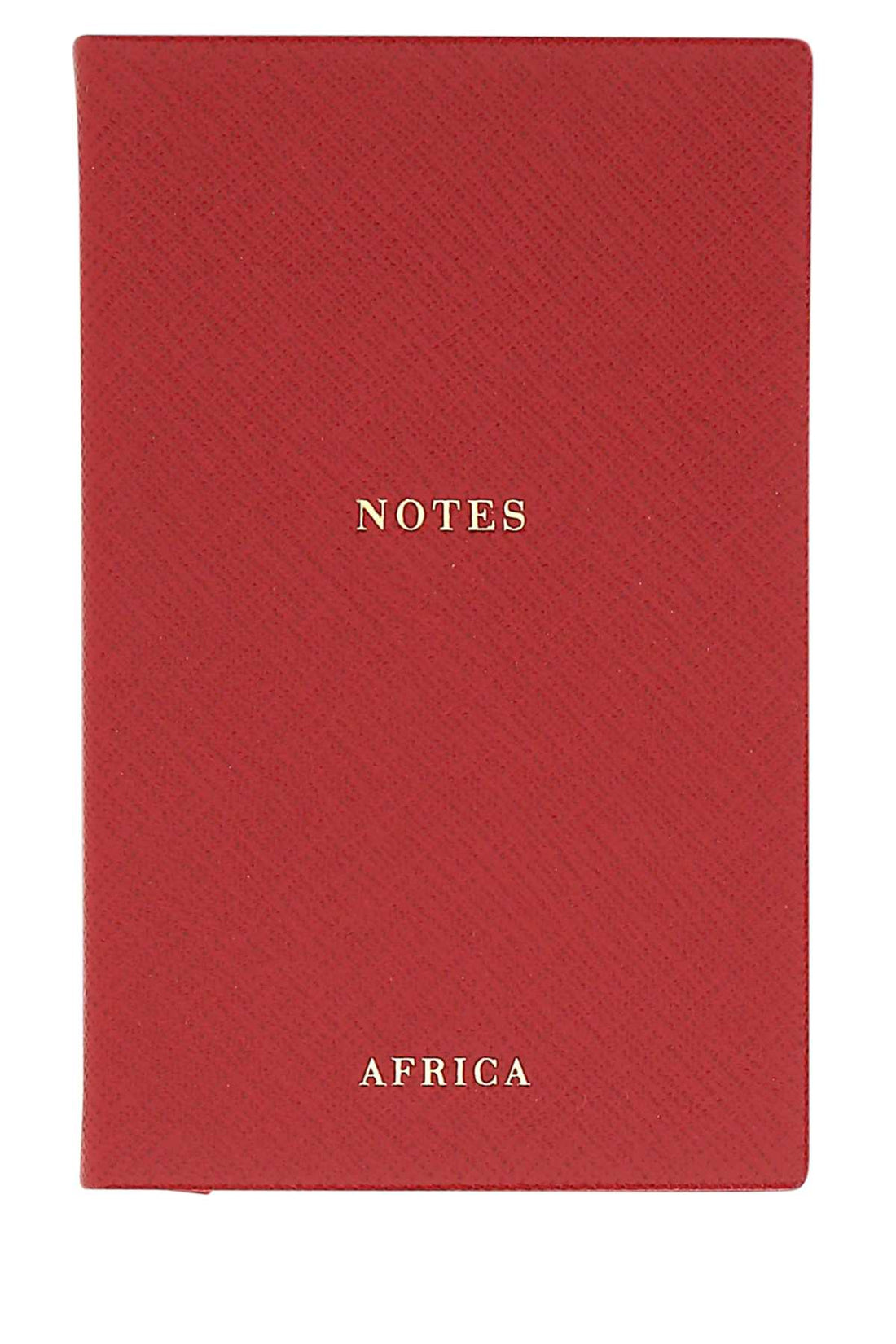 Prada Unisex Red Leather Africa Notebook by Luosophy