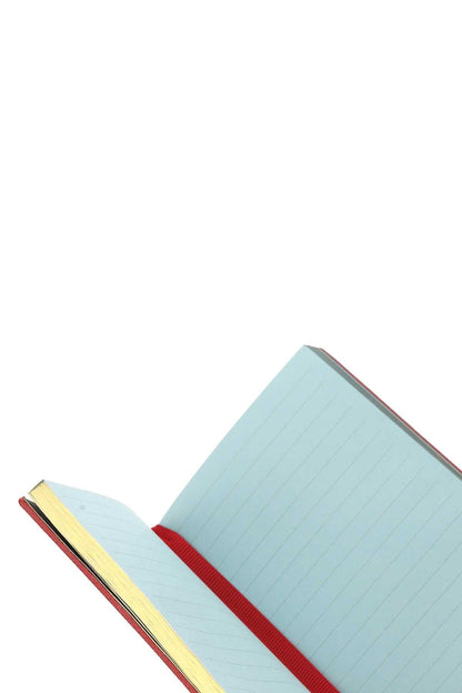 Prada Unisex Red Leather Africa Notebook by Luosophy