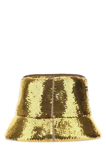 Prada Women Gold Sequins Bucket Hat by Luosophy