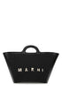 Marni Women Black Leather And Raffia Small Tropicalia Summer Handbag by Luosophy