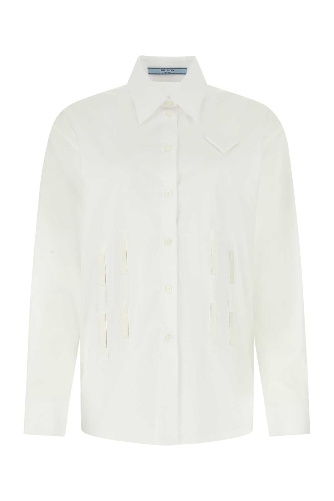 Prada Women White Poplin Oversize Shirt by Luosophy
