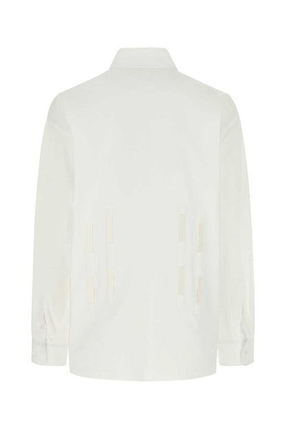 Prada Women White Poplin Oversize Shirt by Luosophy