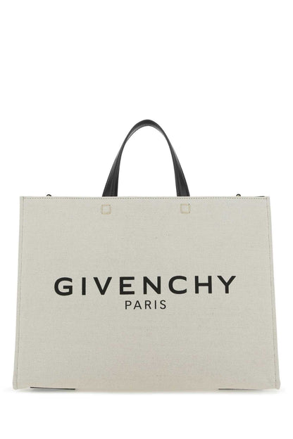 Givenchy Women Ivory Canvas Medium G Shopping Bag by Luosophy