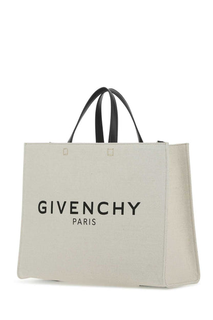 Givenchy Women Ivory Canvas Medium G Shopping Bag by Luosophy