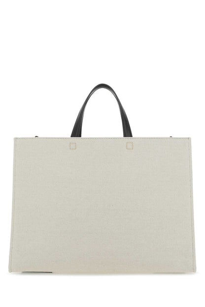 Givenchy Women Ivory Canvas Medium G Shopping Bag by Luosophy