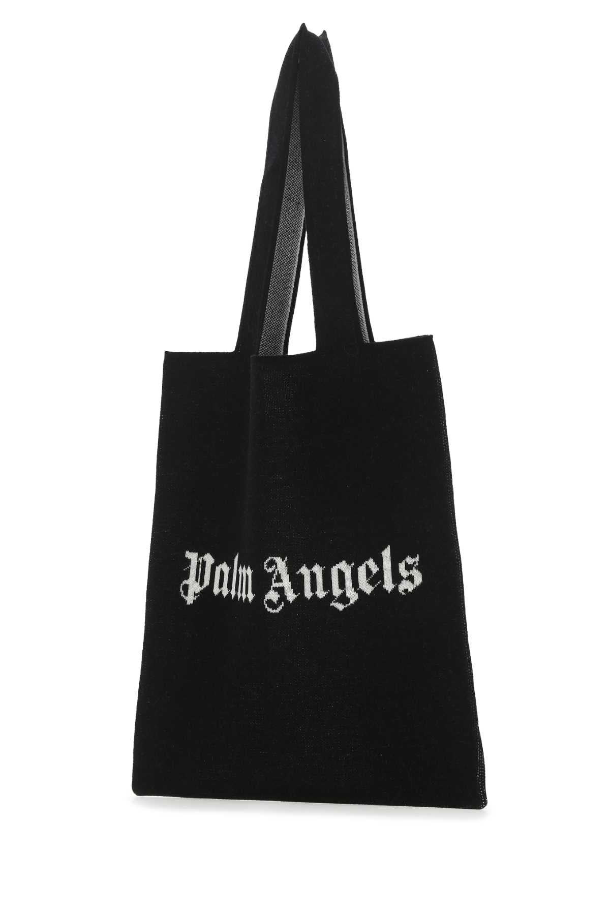 Palm Angels Men Black Wool Blend Shopping Bag by Luosophy