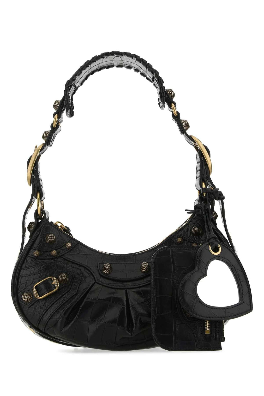 Balenciaga Women Black Leather Le Cagole Xs Shoulder Bag by Luosophy