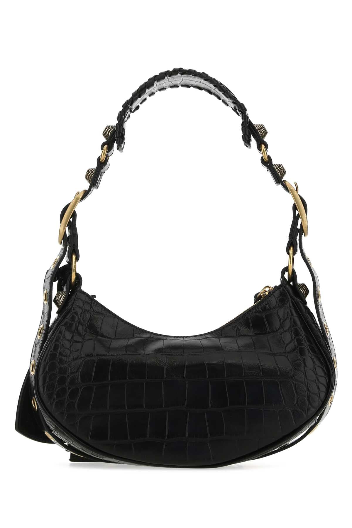 Balenciaga Women Black Leather Le Cagole Xs Shoulder Bag by Luosophy