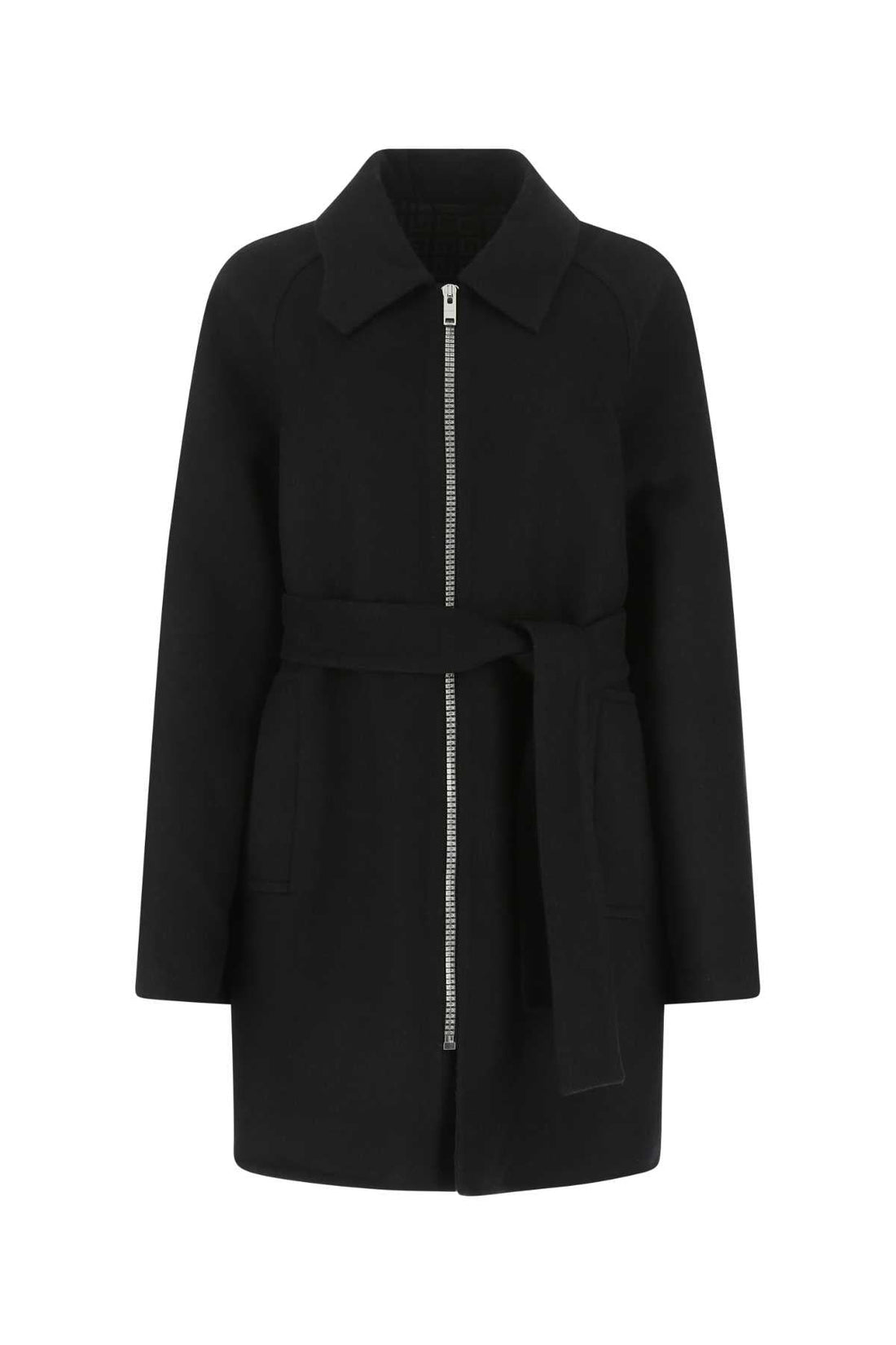 Givenchy Women Black Wool Blend Coat by Luosophy