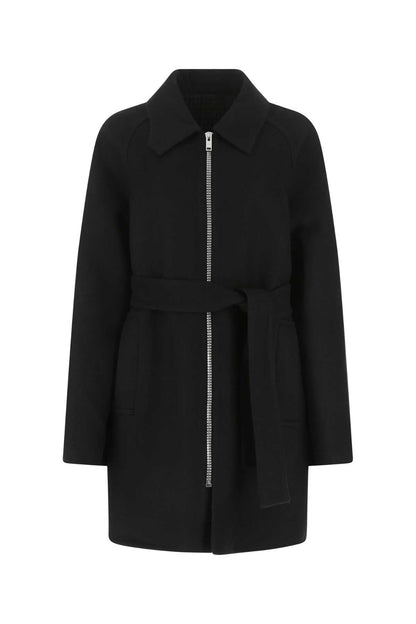 Givenchy Women Black Wool Blend Coat by Luosophy