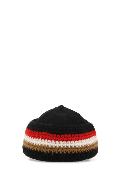 Burberry Men Black Cotton Hat by Luosophy