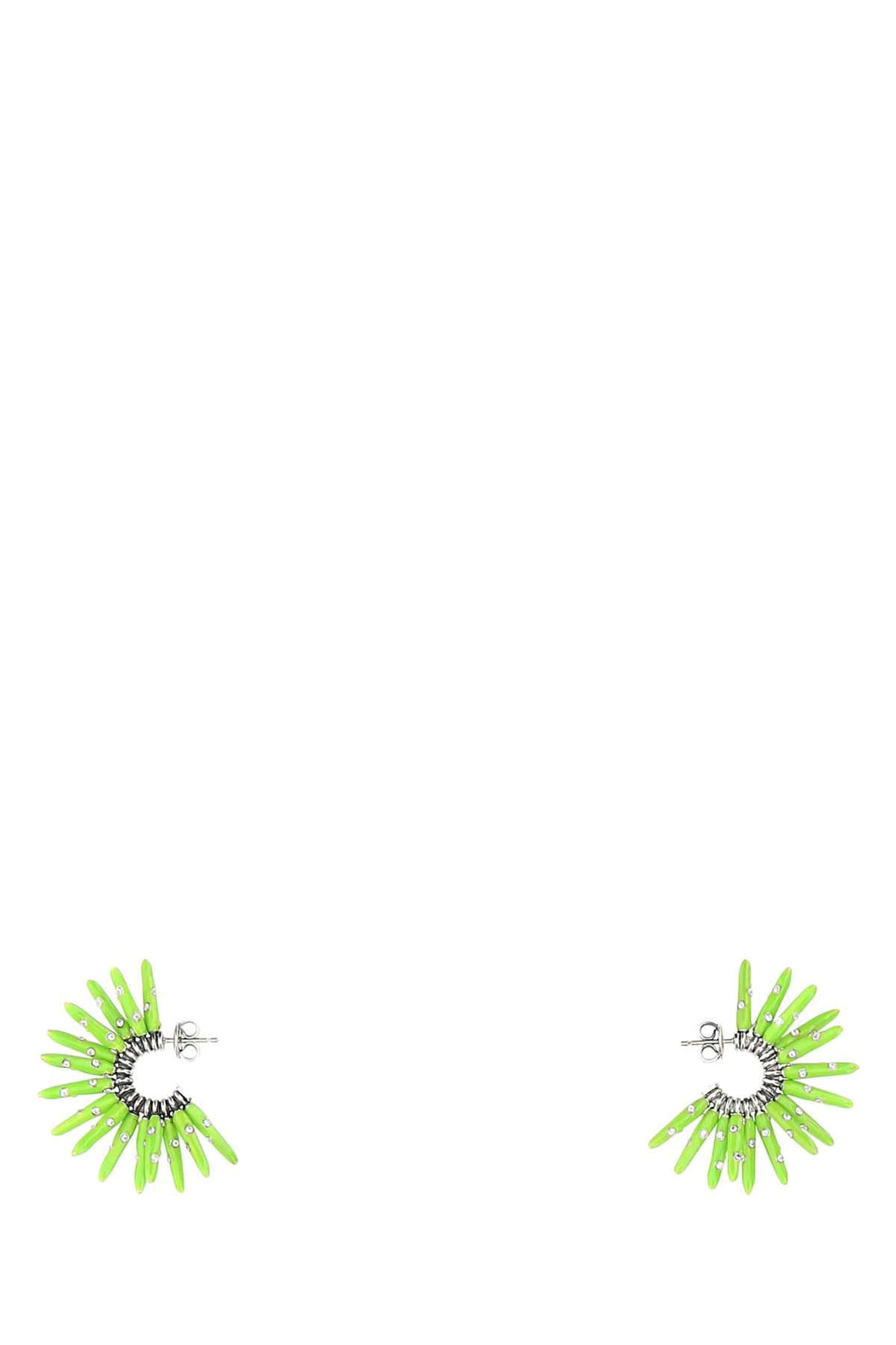 Bottega Veneta Women Acid Green 925 Silver Cone Earrings by Luosophy