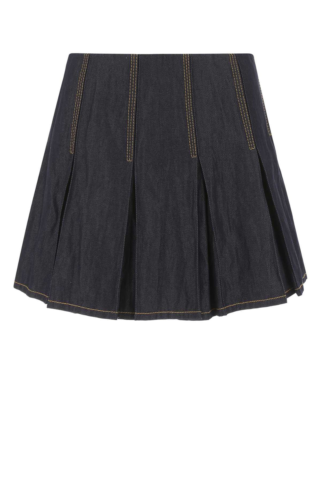 Bottega Veneta Women Dark Blue Denim Mini Skirt by Luosophy