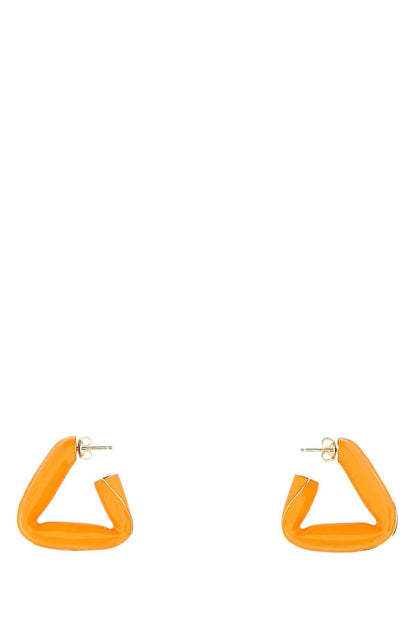 Bottega Veneta Women Orange 925 Silver Fold Earrings by Luosophy