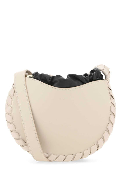 Chloe Women Powder Pink Leather Small Mate Crossbody Bag by Luosophy