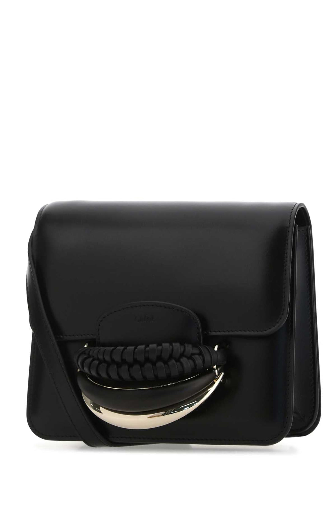 Chloe Women Black Leather Kattie Clutch by Luosophy
