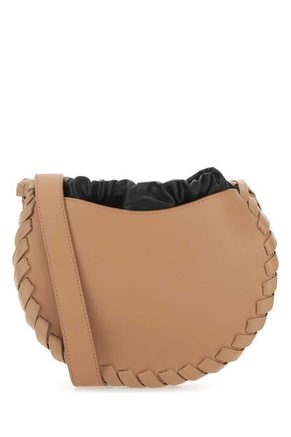 Chloe Women Biscuit Leather Small Mate Crossbody Bag by Luosophy