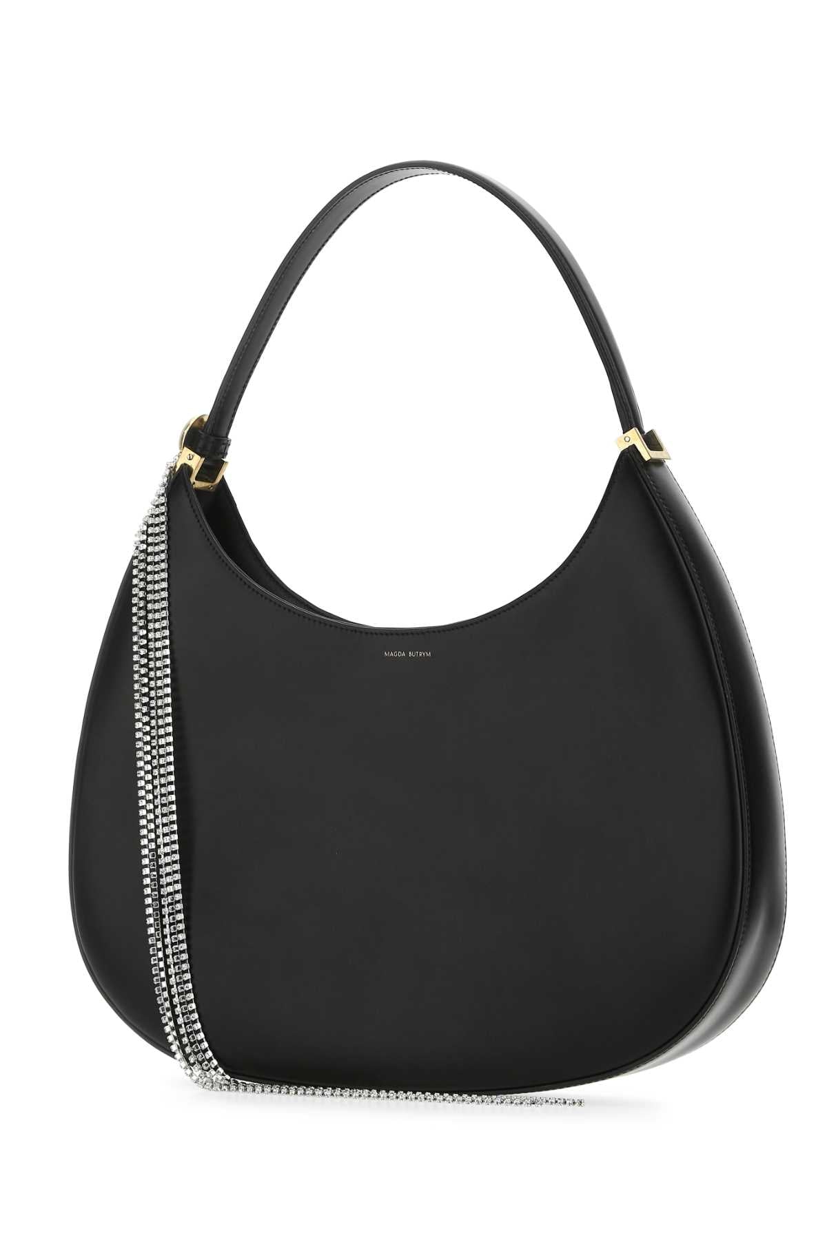 Magda Butrym Women Black Leather Vesna Large Shoulder Bag by Luosophy
