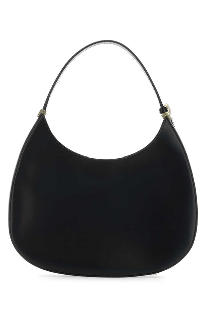 Magda Butrym Women Black Leather Vesna Large Shoulder Bag by Luosophy